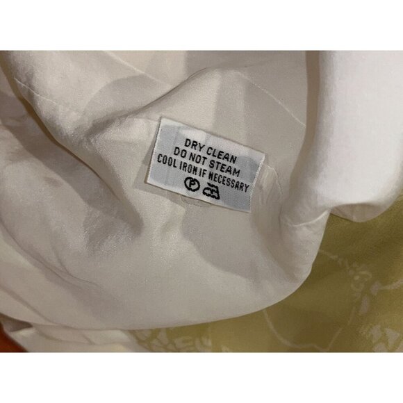 Tommy Bahama Vinatge Y2K  Yellow 100% Silk Floral Wrap Midi Skirt Women's Size 1 - Picture 8 of 10